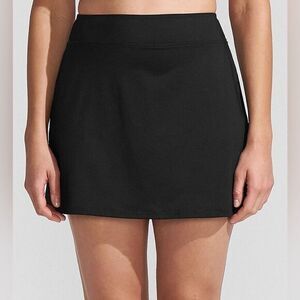 NWT Lands’ End Women’s Black Swim Skirt/Skort Built in Shorts - Size XS
